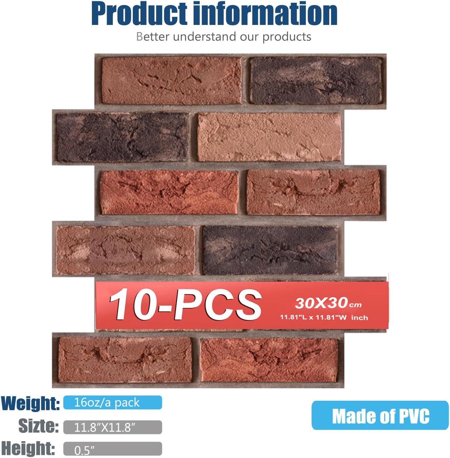Faux Brick Wall Panels,3D Wall Panel Peel and Stick,Brick Wallpaper,Faux Brick Foam Self Adhesive