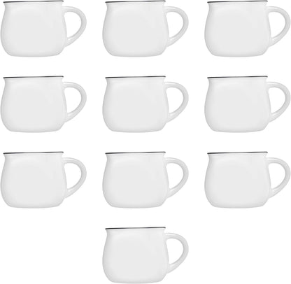 DISCOUNT PROMOS Glazed Campfire Coffee Mugs 12 oz. Set of 10, Bulk Pack - Perfect for Coffee, Tea