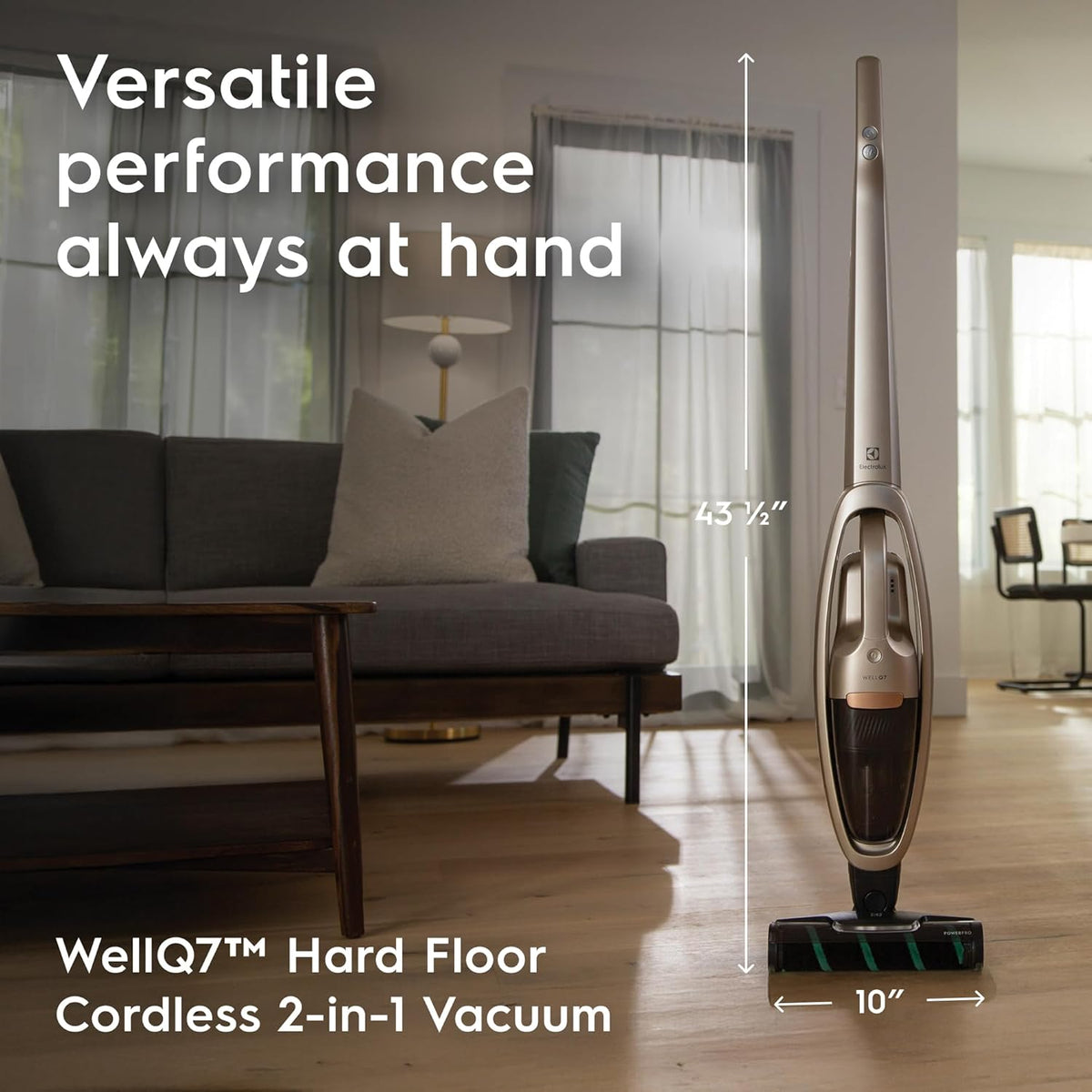 Electrolux WellQ7 Hard Floor Cordless 2-in-1 Vacuum with PowerPro Roller for Hard Surfaces