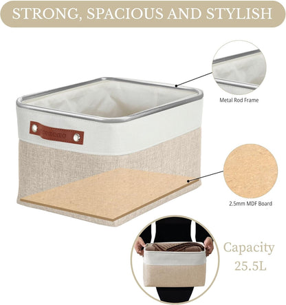 DECOMOMO Storage Bins Fabric Storage Baskets for Shelves, Linen Closet Organization Toys Nursery