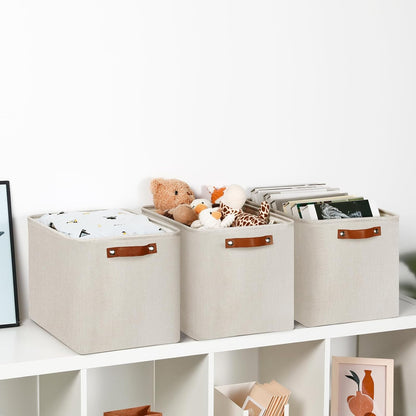 DULLEMELO Large Storage Baskets, Fabric Storage Bins for Organizing Clothes, Large Storage Bins