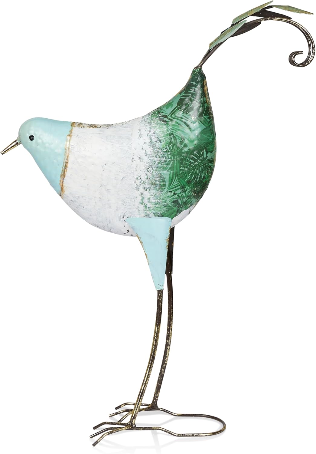 Alpine Corporation MCC702 Head-Down Metal Bird Outdoor Statue, Animal Décor for Patio, Lawn &
