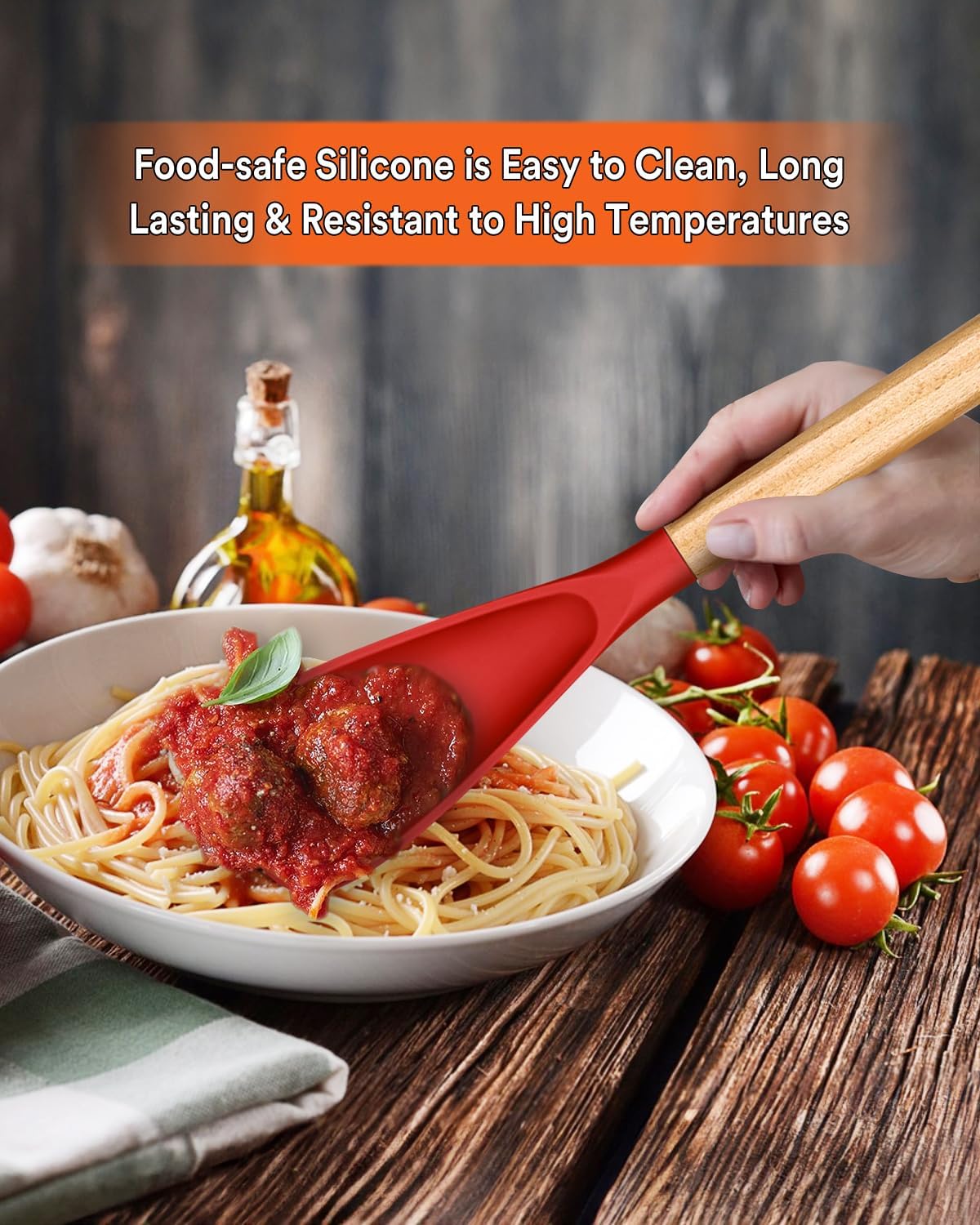 Multifunction Spatula Spoon for Nonstick Cookwares, Great for Cooking and Serving, Sturdy BPA-Free