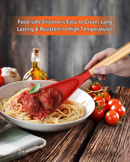 Multifunction Spatula Spoon for Nonstick Cookwares, Great for Cooking and Serving, Sturdy BPA-Free