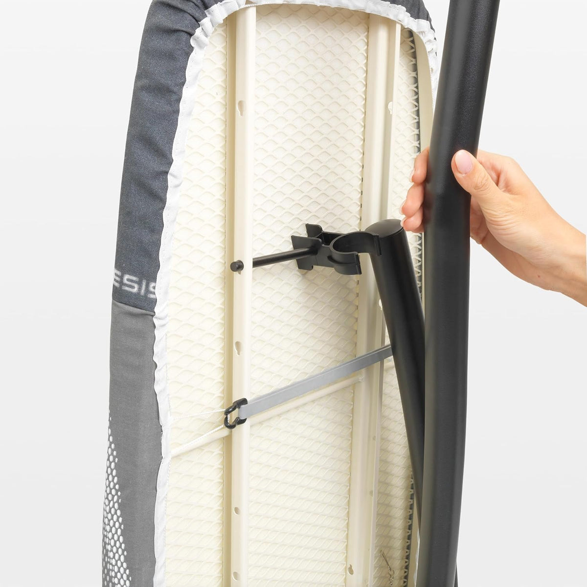 Brabantia Size D Ironing Board (53x18 in) Heat Resistant Parking Zone, Silver Frame, Non-Slip Feet