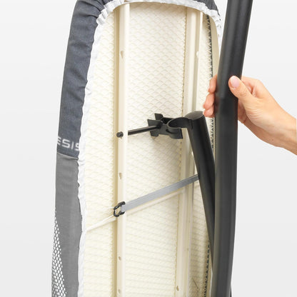 Brabantia Size D Ironing Board (53x18 in) Heat Resistant Parking Zone, Silver Frame, Non-Slip Feet