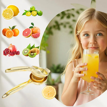 Lemon Squeezer, Heavy Duty Zinc Alloy Manual Lemon Juicer, High Yield Threaded Groove Small Oranges