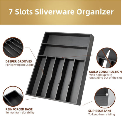 Silverware Organizer Kitchen Drawer Organizer Utensil Organizer Bamboo Silverware Holder Cutlery