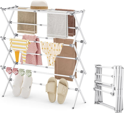 APEXCHASER Drying Rack Clothing, Clothes Drying Rack Foldable, Laundry Drying Rack Expandable