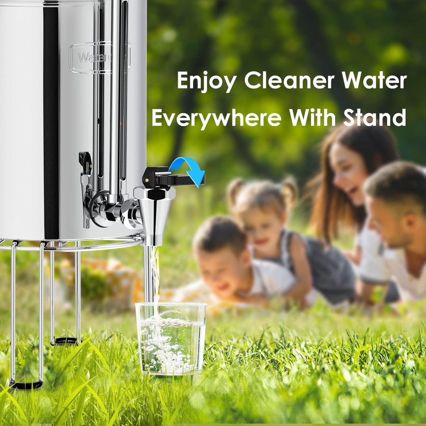 Waterdrop Water Filter Stainless Steel Stand, with Rubberized Non-Skid Feet, Replacement for