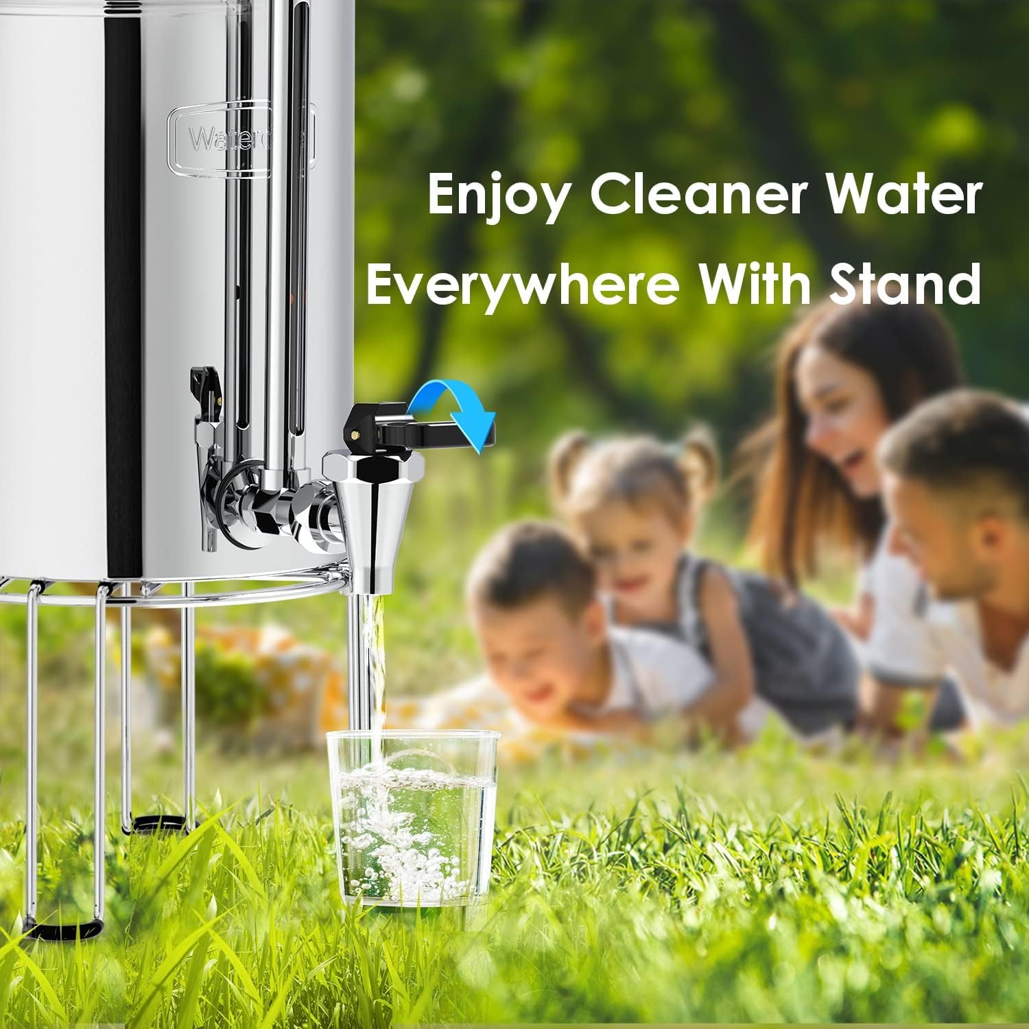 Waterdrop Water Filter Stainless Steel Stand, with Rubberized Non-Skid Feet, Replacement for