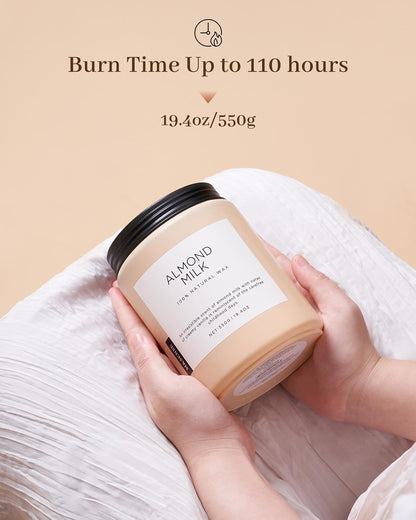 M&SENSE Creamy Vanilla Scented Candles for Home, 19.4oz 110 Hours Long Lasting Non Toxic Natural