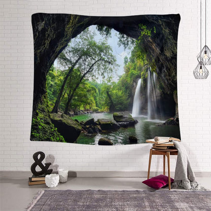 Llamazing Forest Home Decor Tapestry - Living Room Bedroom Decoration Curtain for Landscape and