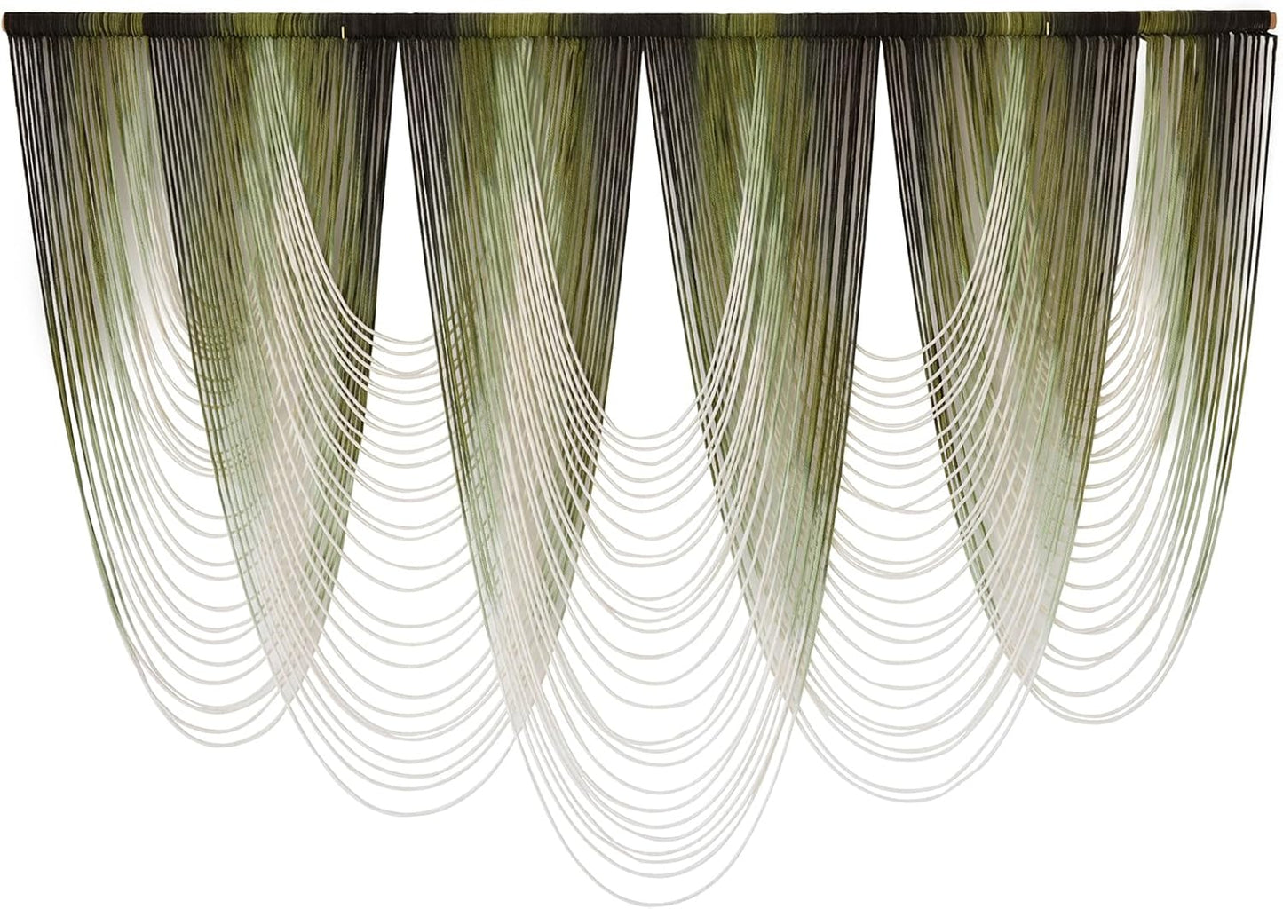 Macrame Wall Hanging Dip-Dyed Large Macrame Wall Decor Yarn Tapestry 57" W x 41" L For Headboard
