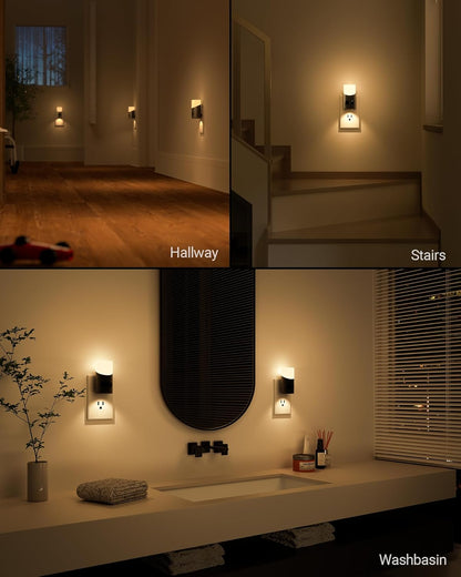Lyridz LED Night Lights Plug into Wall with Motion Sensor, 1-150LM Dimmable Plug-in Nightlight