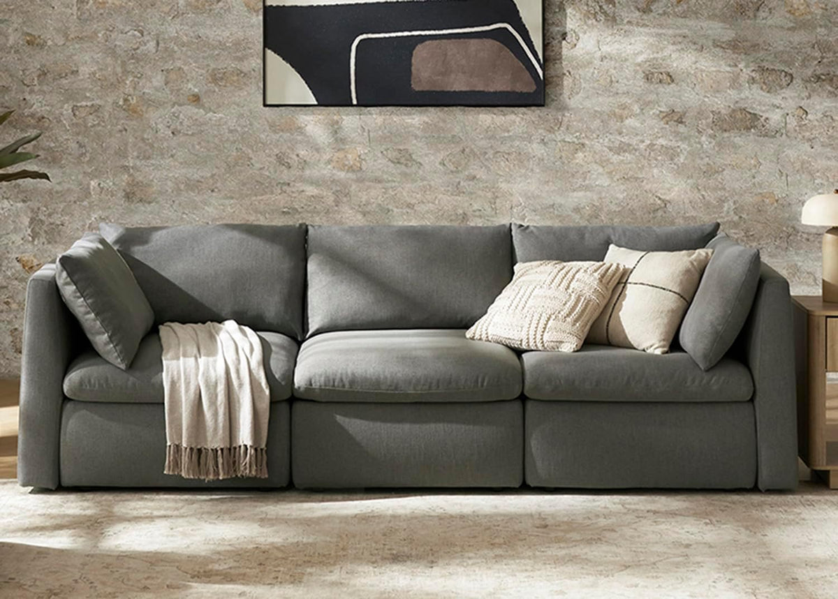 mopio Oversized Modular Sectional Sofa with Fully Removable Covers and Storage, Convertible U