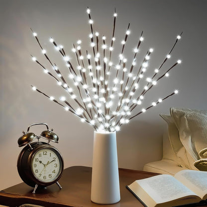 DK177 4 Pack Led Branch Light Battery Operated Lighted Branch Vase Filler Willow Tree Artificial