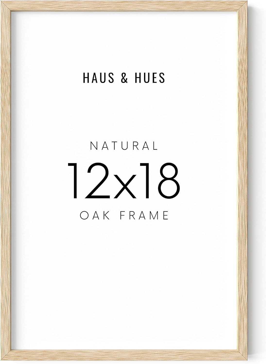 HAUS AND HUES 12 by 18 Picture Frame Set of 1-12 x 18 Poster Frame, 18x12 Light Wood Frame, 12x18