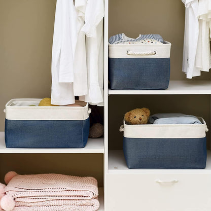 TheWarmHome Storage Bins for Shelves - 1 Pack 15.7x11.8x8.3 inch Fabric Storage Cubes, Storage
