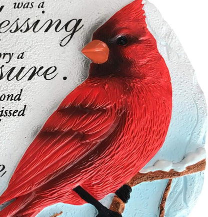 Spoontiques - Garden Décor - Cardinal Stepping Stone - Decorative Stone for Garden