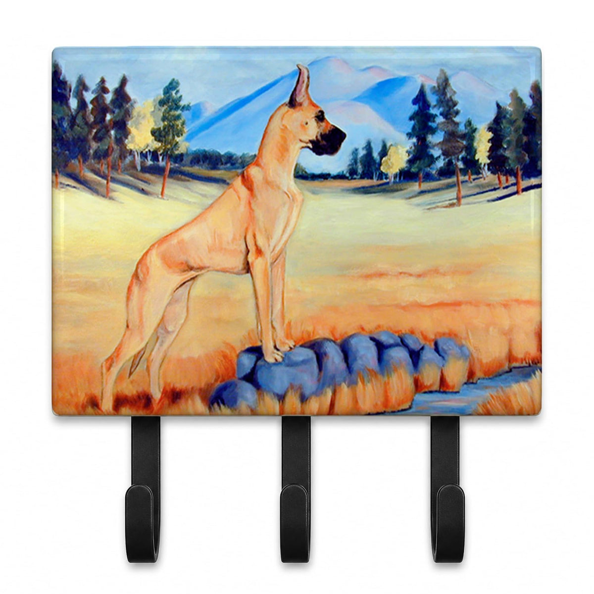 Caroline's Treasures 7504TH68 Great Dane Leash or Key Holder, Wall Hooks, Key Hooks Holder, Coat