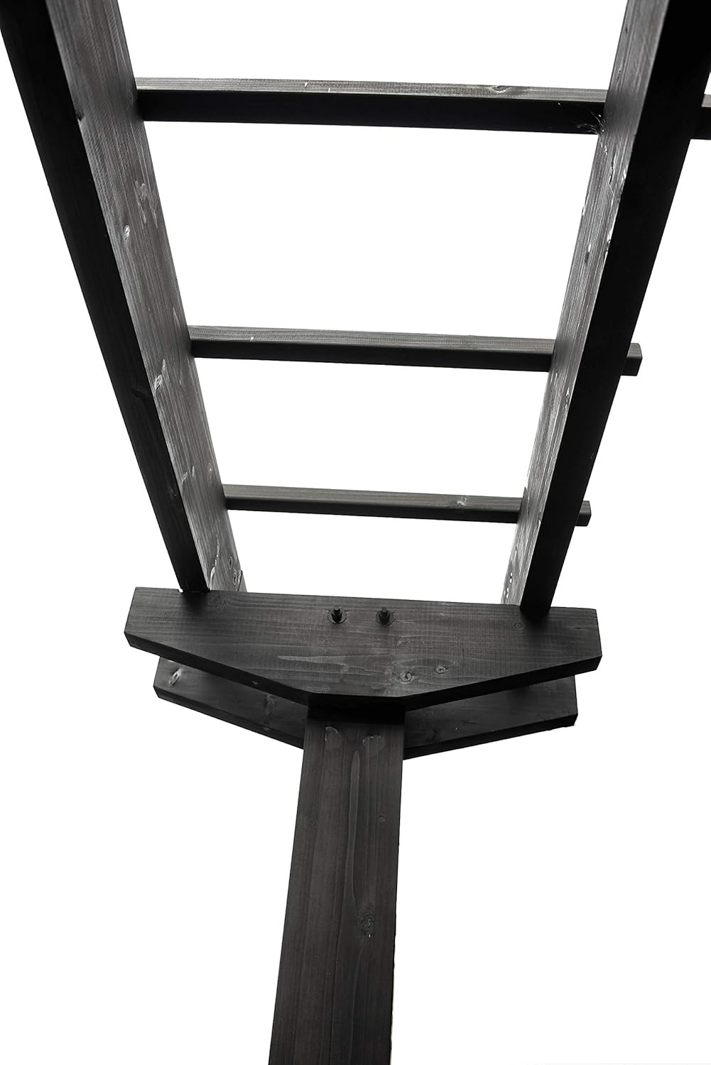 Vita Charcoal Gray Wildwood Cedar Arbor – 72" W x 90" H, Garden Arch for Climbing Plants, Wedding
