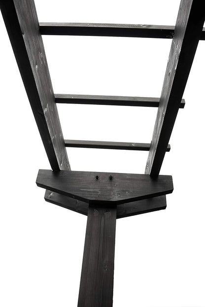 Vita Charcoal Gray Wildwood Cedar Arbor – 72" W x 90" H, Garden Arch for Climbing Plants, Wedding