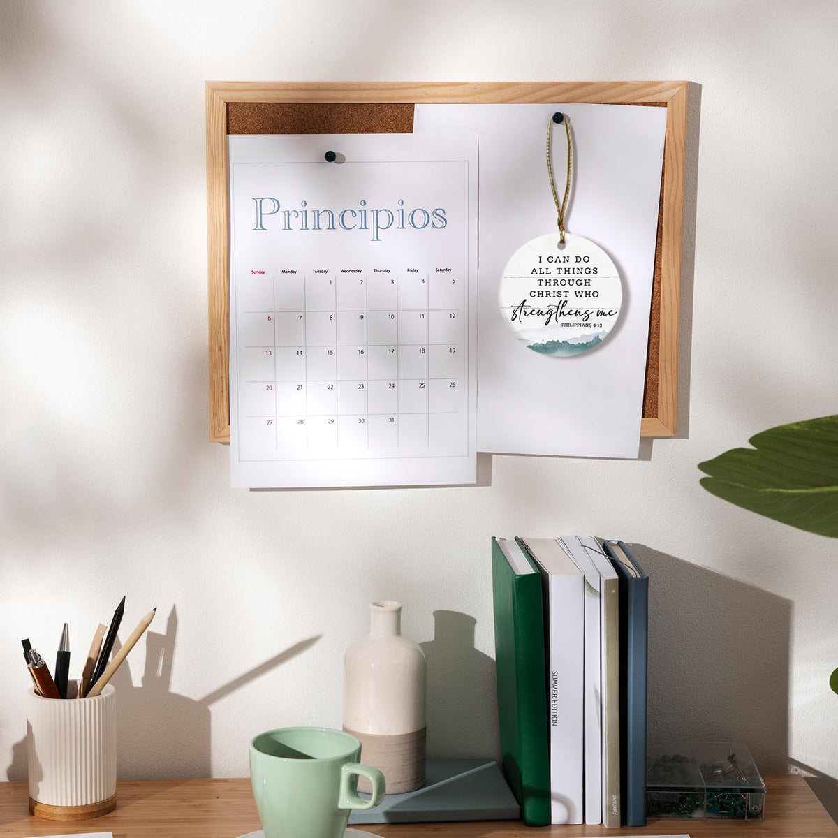 Christian Ornaments, I Can Do All Things Scripture Religious Ceramic Ornament Keepsake Decorations