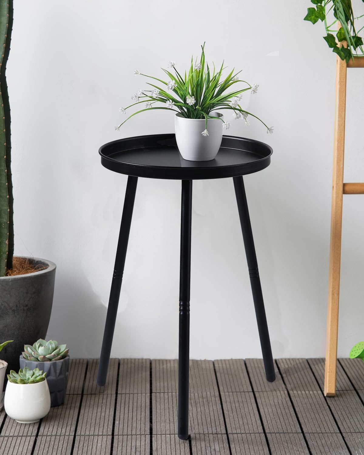 AOJEZOR Side Table: End Table for Any Room - Small Side Tables for Small Spaces All Matte Black