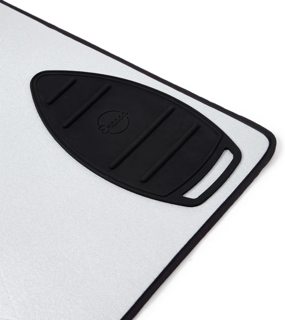 Encasa XO Ironing Mat/Pad - Metallic Silver (Large 48"x28") with 5mm Foam Padding & Silicone Iron