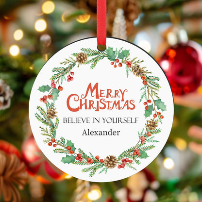 Personalized Christmas Ornaments 2025 Wood Custom Photo Picture Text Christmas Ornament
