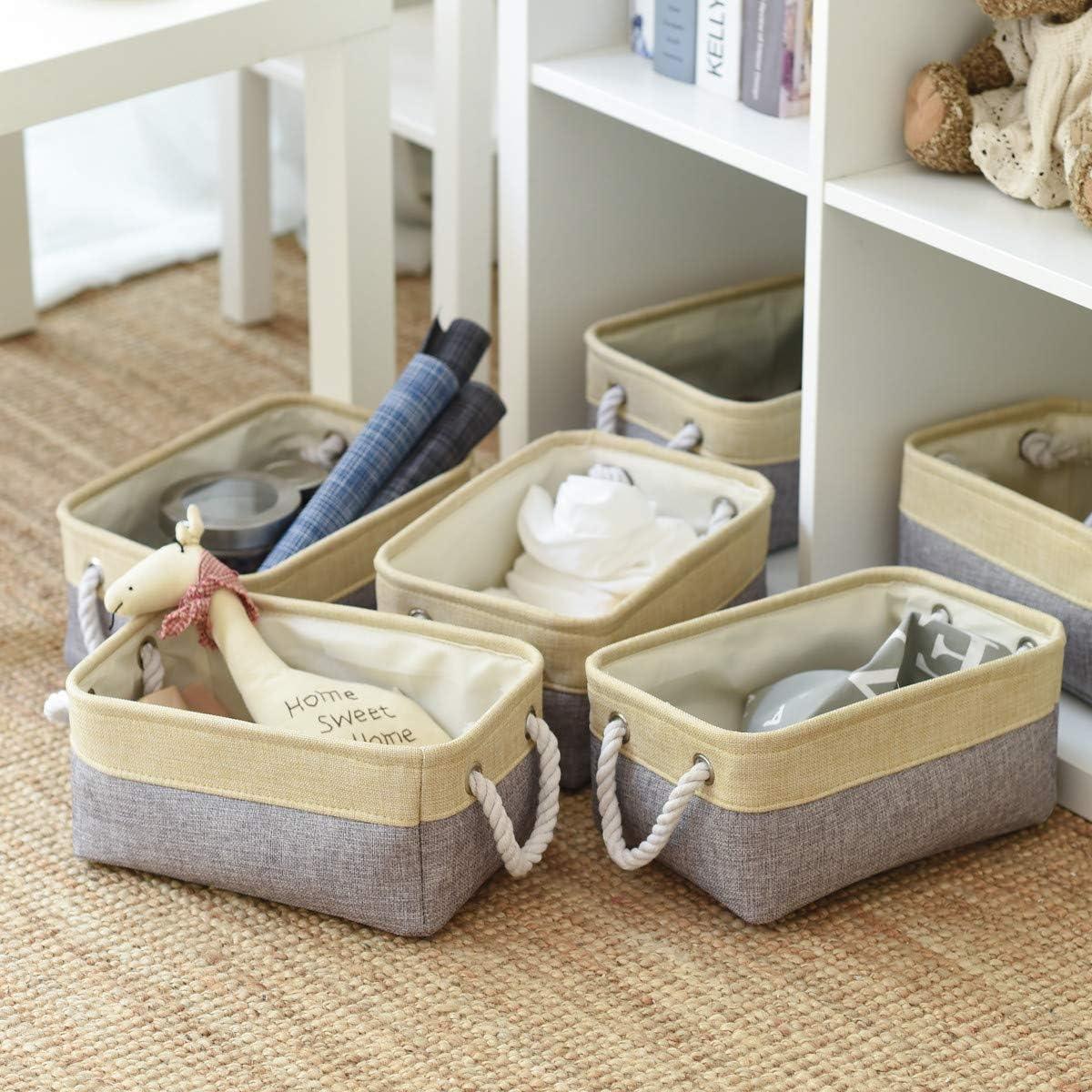 Fabric Storage Baskets for Organizing(6 Pack) Small Baskets for Shelves,storage, Laundry, Nursery