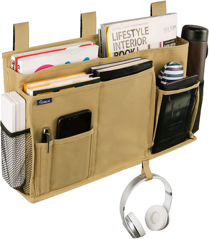 Surblue Bedside Caddy Hanging Bed Organizer Storage Bag Pocket for Bunk and Hospital Beds, College