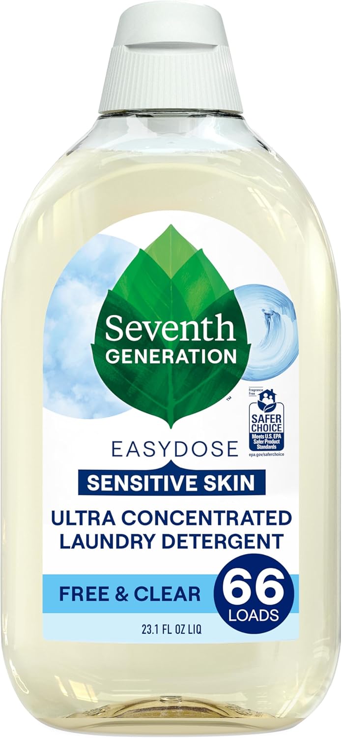 Seventh Generation EasyDose Laundry Detergent, Ultra Concentrated: 66 Loads, Free & Clear Designed