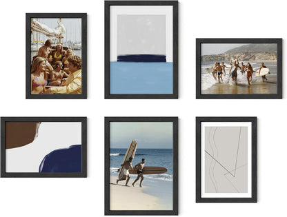 HAUS AND HUES Black Oak Wood Gallery Wall Tabletop Frames Made with Real American Oak and