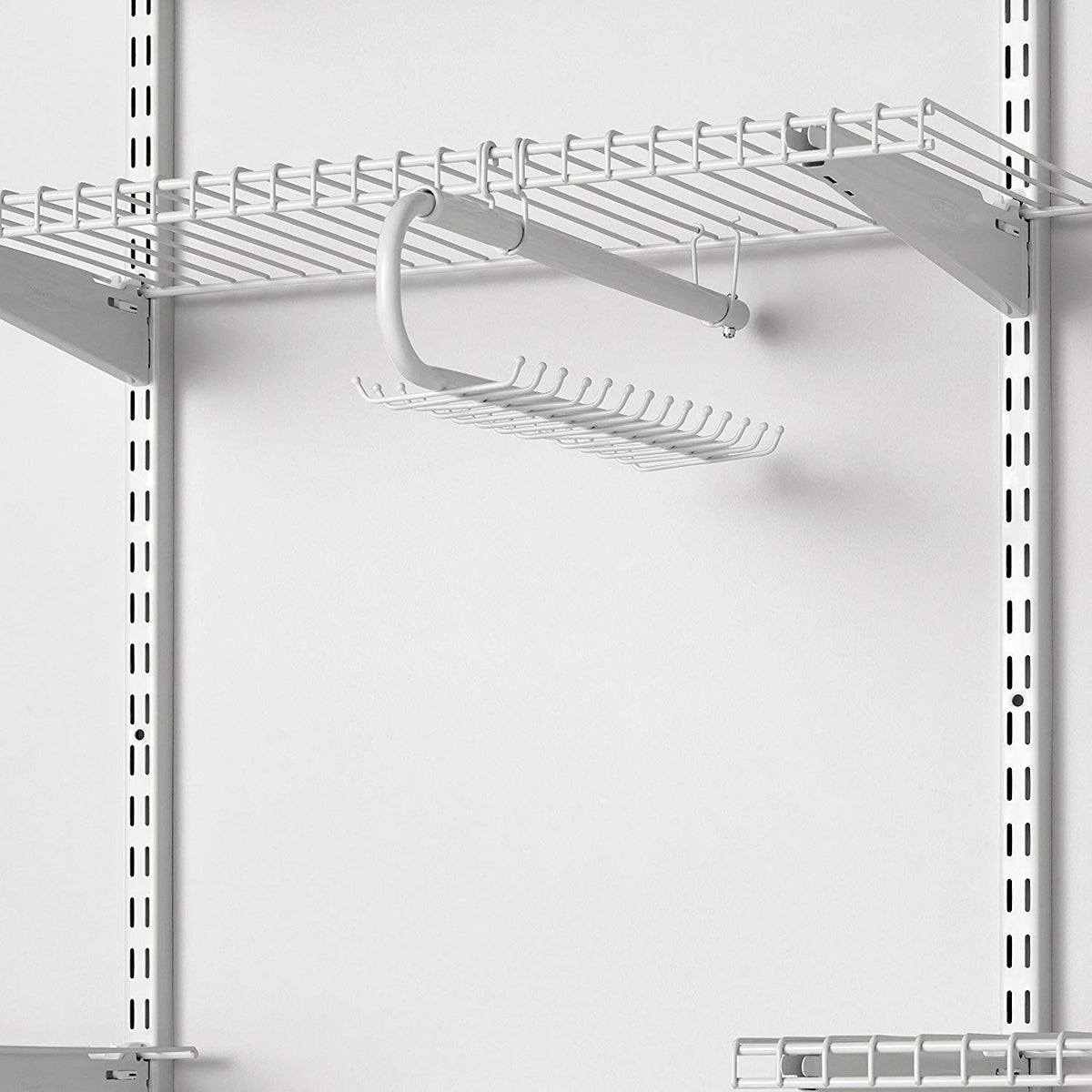 Rubbermaid Configurations Tie & Belt Organizer, White, Accessory Organization System and Storage