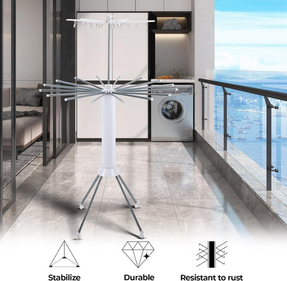 4-Legged Clothes Drying Rack Foldable,Octopus-Shaped Portable Laundry Drying Rack,Outdoor and