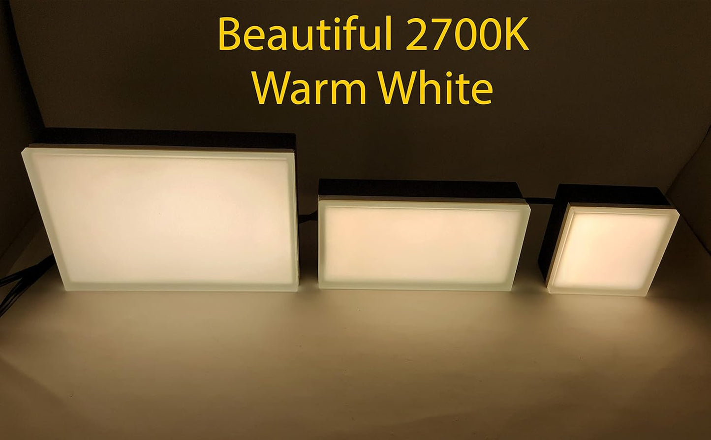 LUMENGY Paver Light 3×9 Inch (2.95 inch X 8.85 inch), Warm White Glare-Free Illumination for
