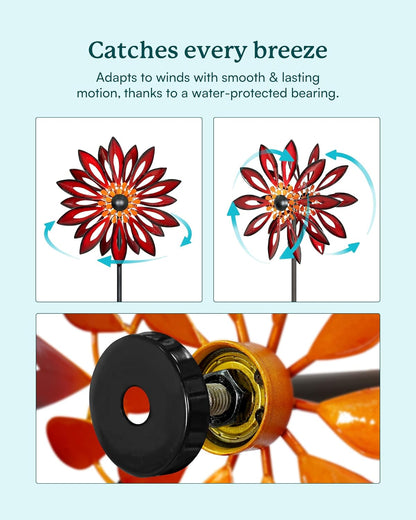 Wind Spinners Outdoor - Large Kinetic Metal Wind Sculptures & Spinners for Yard and Garden, Yard