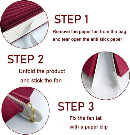 Red Party Decorations,Paper Decorations for Party,Girls Party Decorations Party Paper Fans Bulk