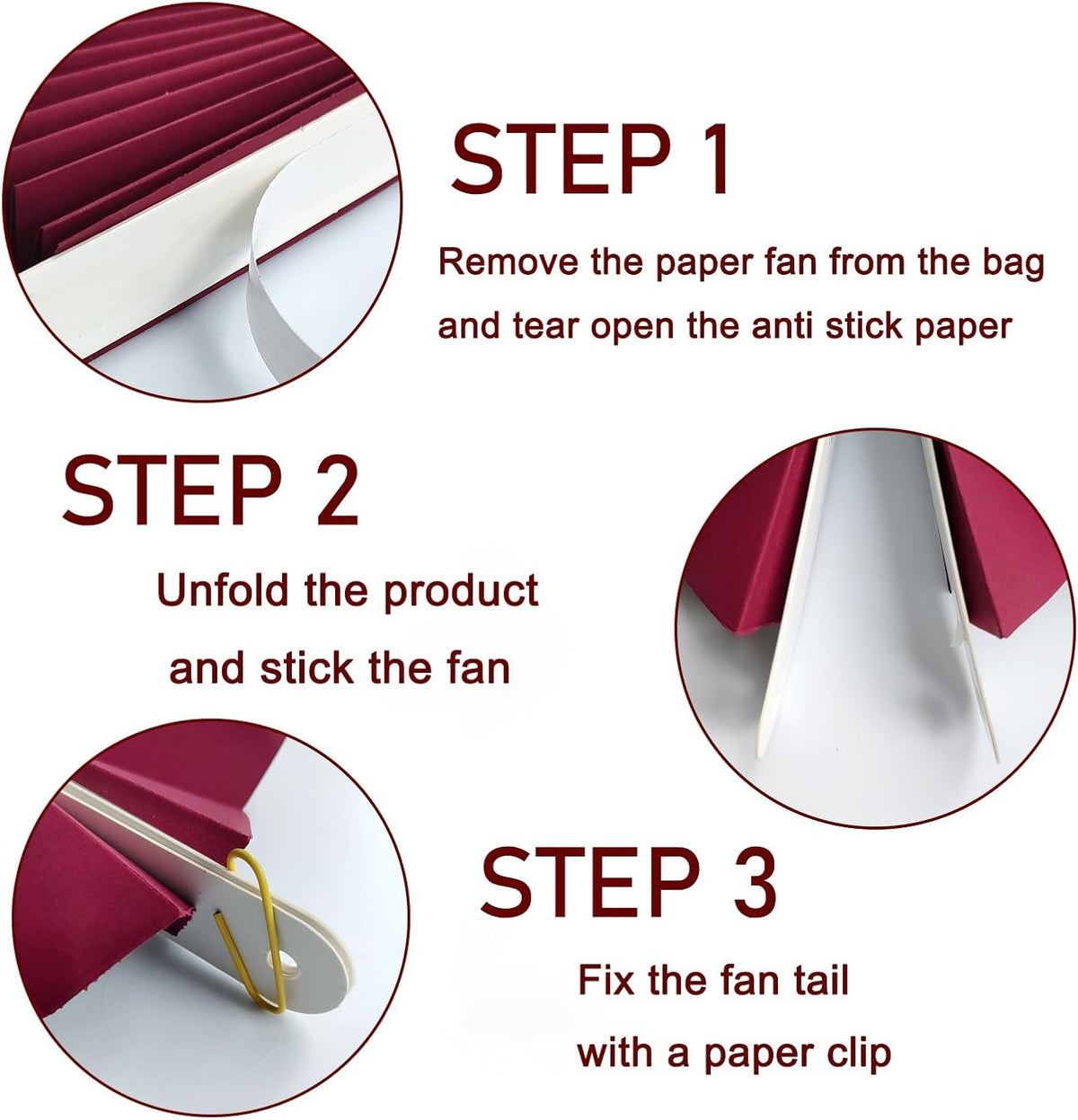 BARTHEW Red Party Decorations,Paper Decorations for Party,Girls Party Decorations Party Paper Fans