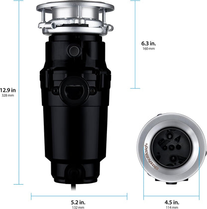 Waste Maid 10-US-WM-048-3B Garbage Disposal Anti-Jam Stainless Steel Food Waste Grinding System