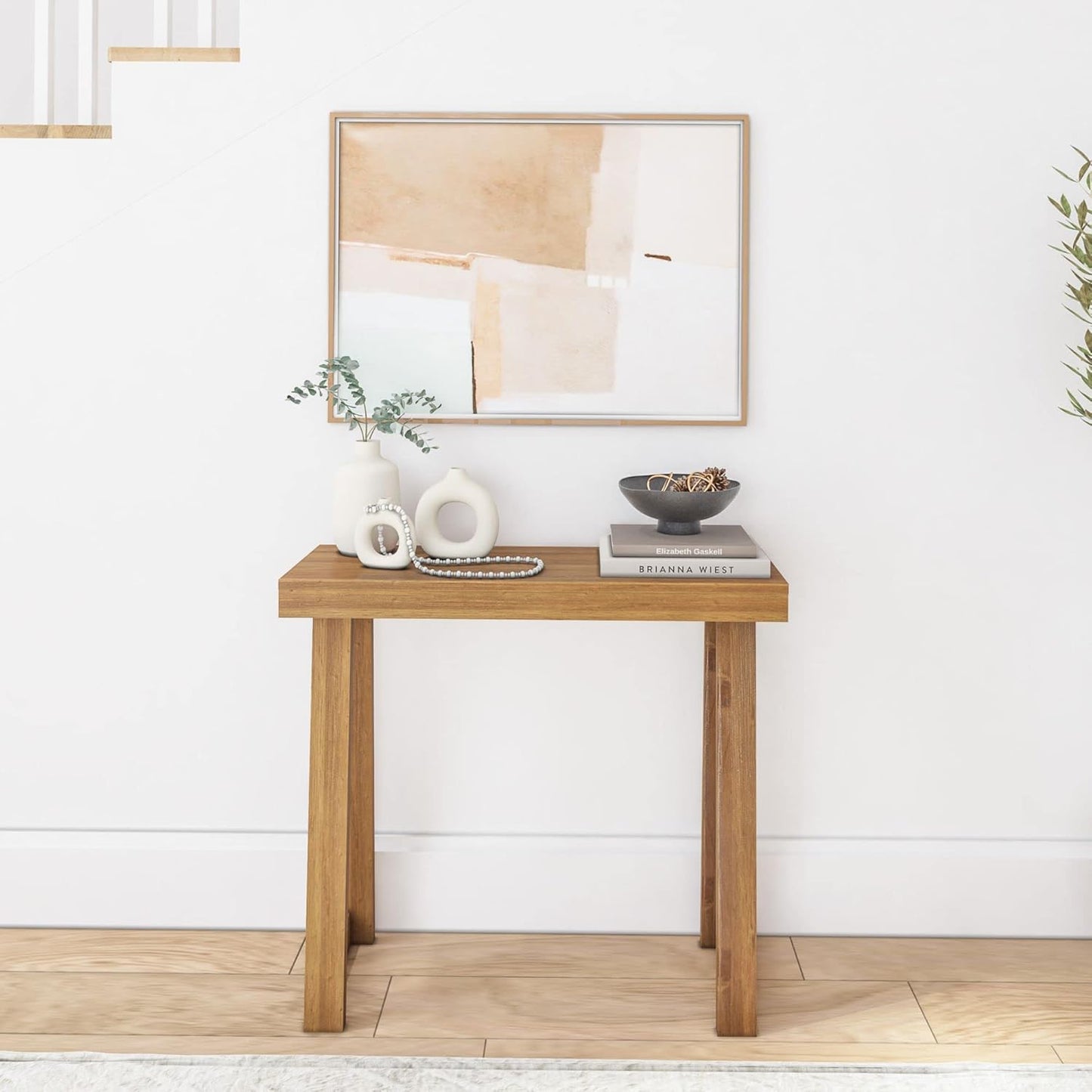 Plank+Beam Solid Wood Console Table, 36 Inch, Sofa Table, Narrow Entryway Table for Hallway, Behind