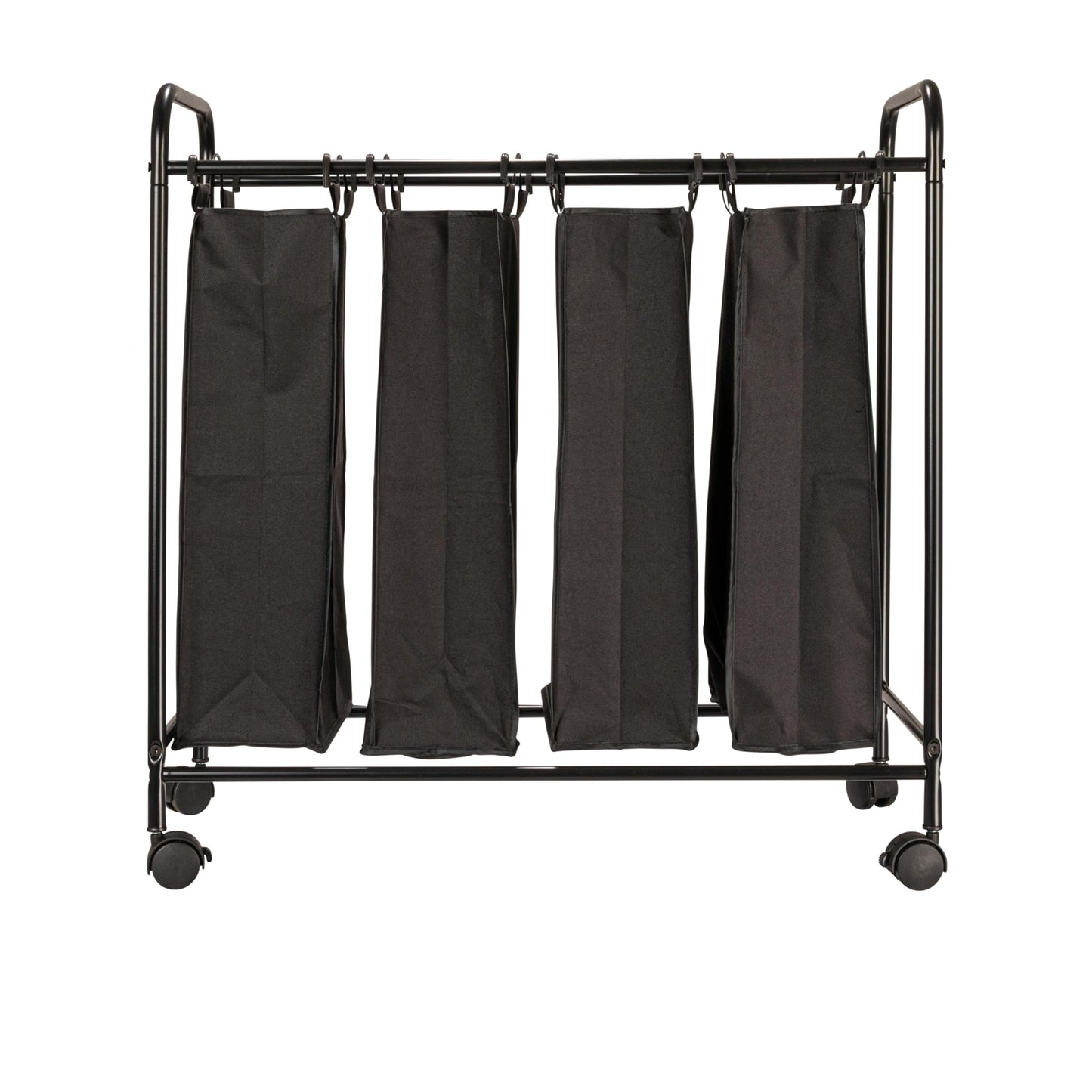 Household Essentials Rolling Laundry Sorter, 4 Bag Laundry Sorter Cart with Washable and Removable