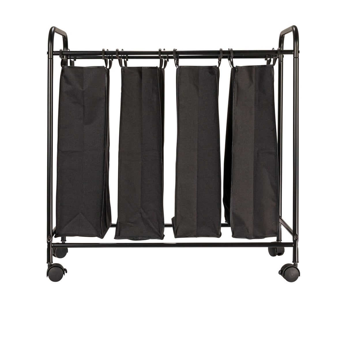 Household Essentials Rolling Laundry Sorter, 4 Bag Laundry Sorter Cart with Washable and Removable