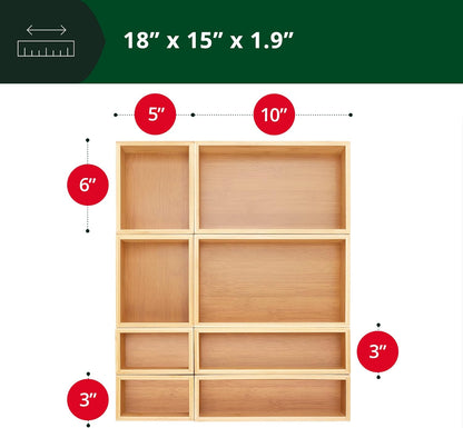 ROYAL CRAFT WOOD Bamboo Jewelry Organizer Box & Chests Set - Versatile Storage Solution for Makeup