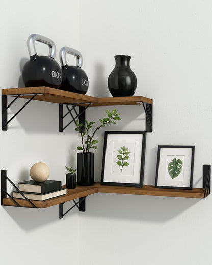 BAYKA Floating Shelves for Wall, Book Shelf for Bedroom, Wall Decor Shelves for Living Room