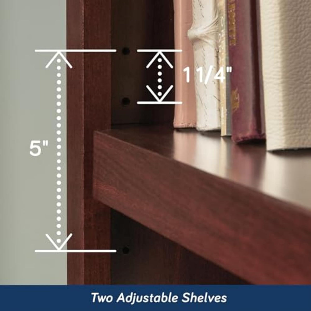 Sauder Miscellaneous Storage 3 Bookcase/Book Shelf, L: 35.28" x W: 13.23" x H: 43.78", Select