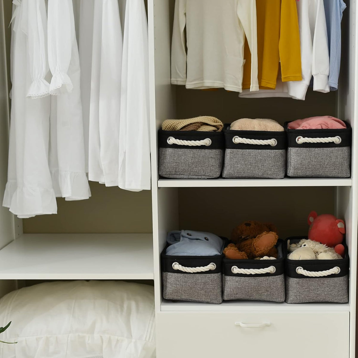 Fabric Storage Cubes - Closet Storage Bins Storage Baskets for Organizing with Handles Organization