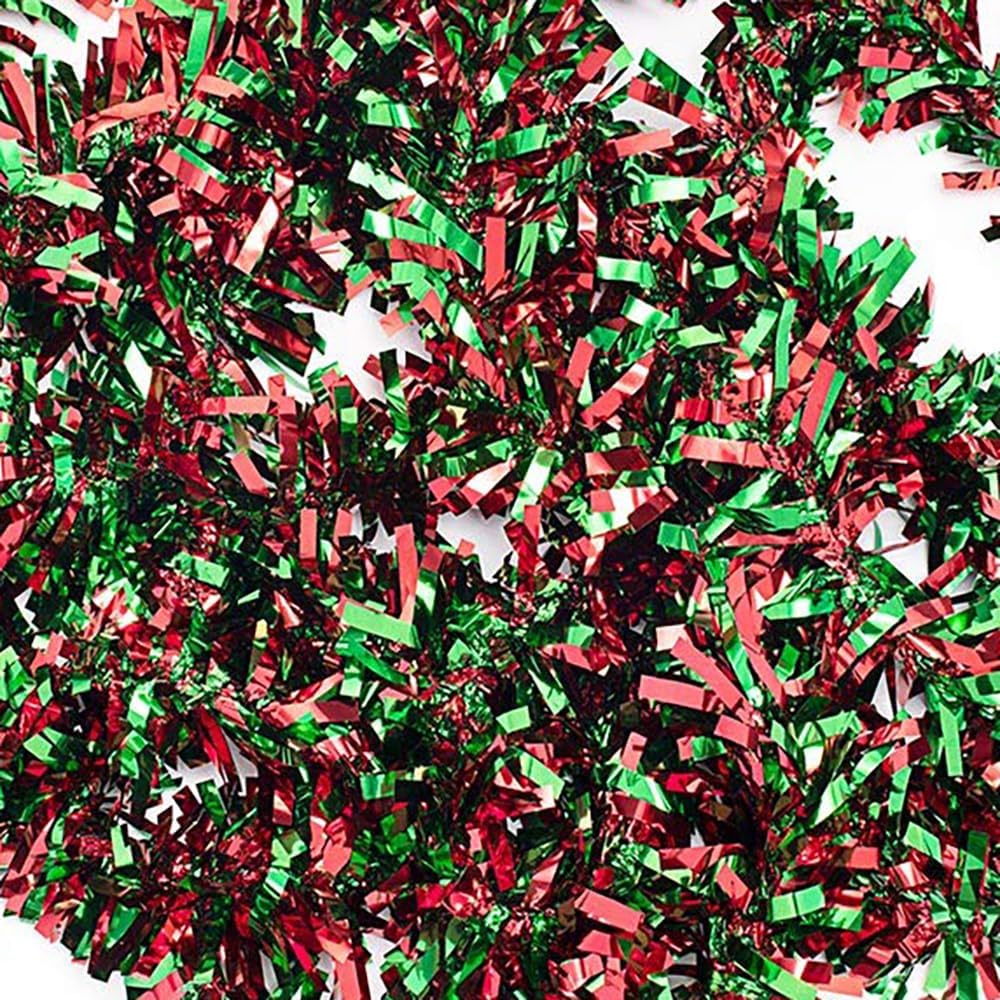 Anderson's Red & Green Metallic Tinsel Twist for Trailer Or Golf Cart, 4 inches Wide x 25 ft Long
